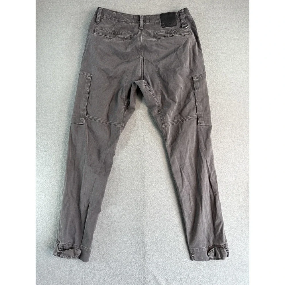DU/ER Pants Mens 32x30 Gray Slim Fit Cargo Canvas Ankle Zip Travel MPTH1006